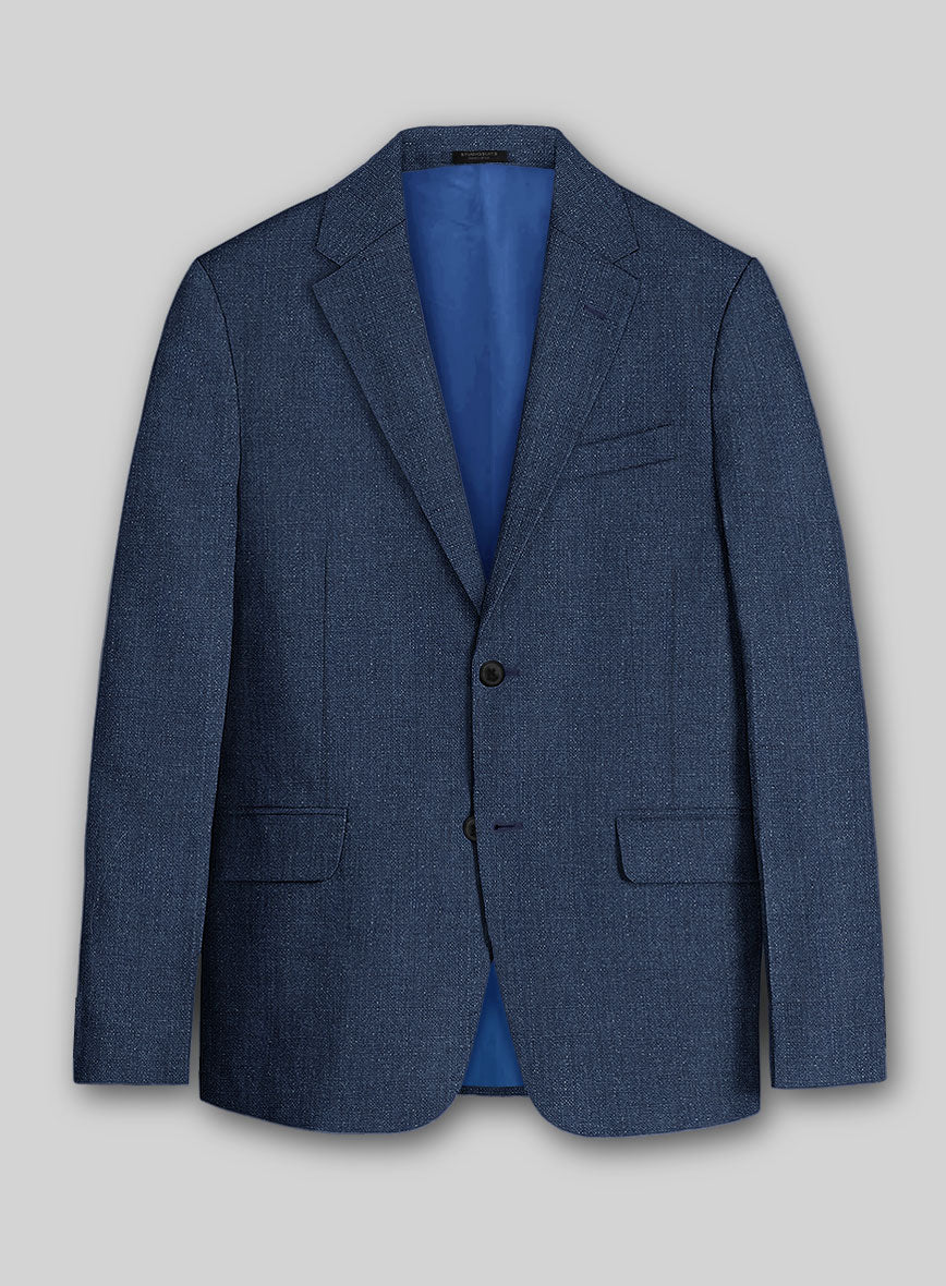 Solbiati Denim Dark Blue Linen Jacket