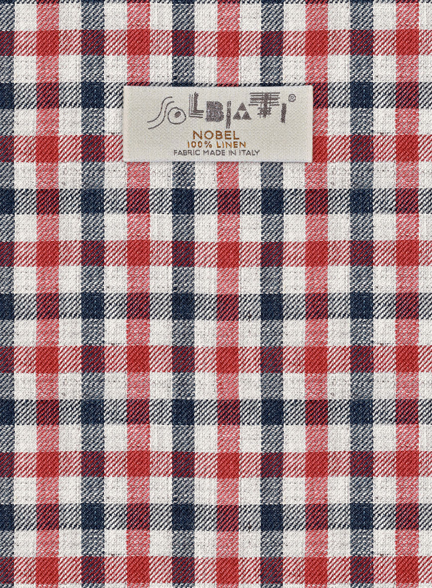 Solbiati Gingham Checks Linen Jacket - Image 2