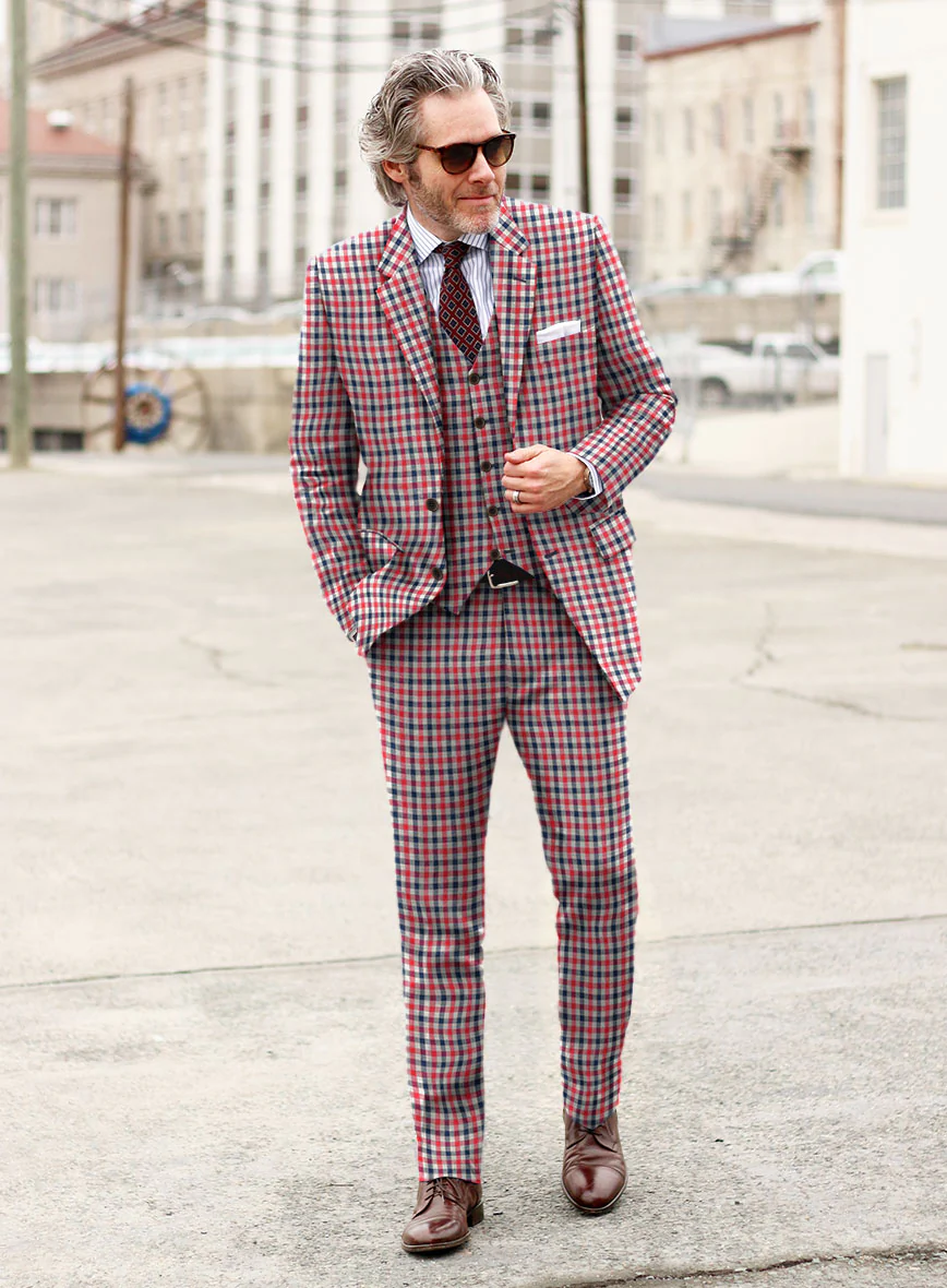Solbiati Gingham Checks Linen Suit - Image 2