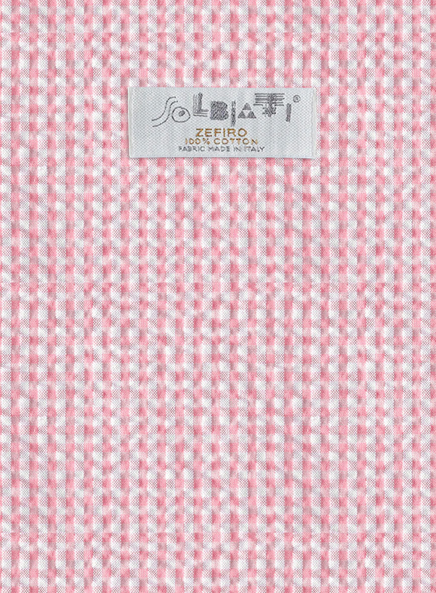 Solbiati Gingham Pink Seersucker Pants - Image 4