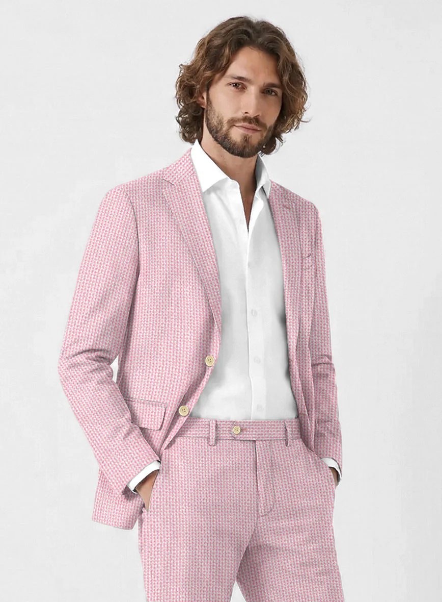 Solbiati Gingham Pink Seersucker Suit - Image 3