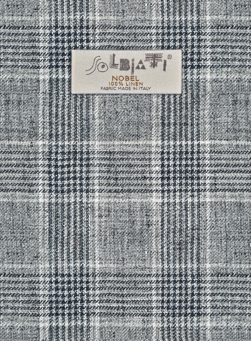 Solbiati Gray Checks Linen Jacket - Image 2