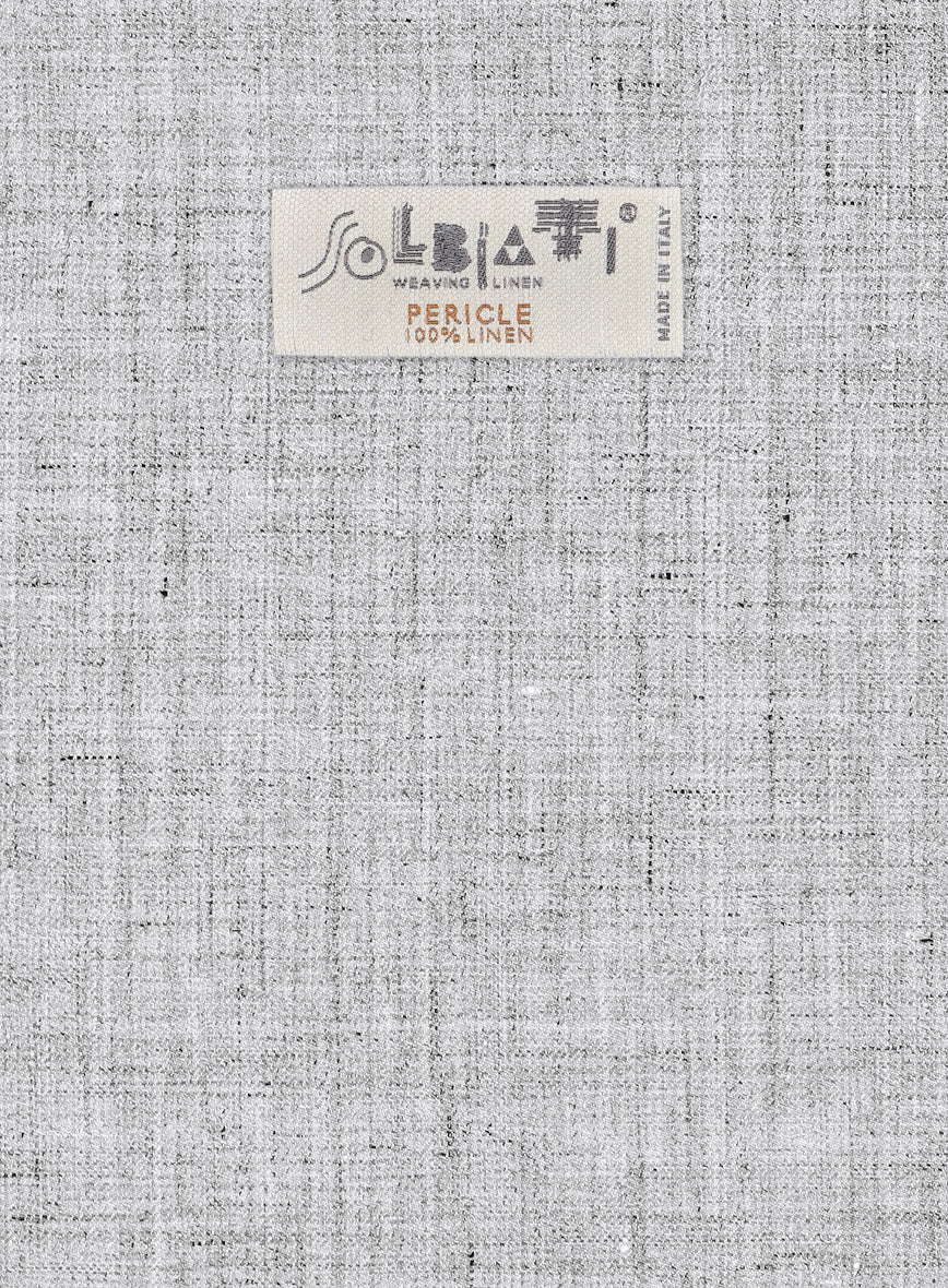 Solbiati Haze Gray Linen Pants - Image 3