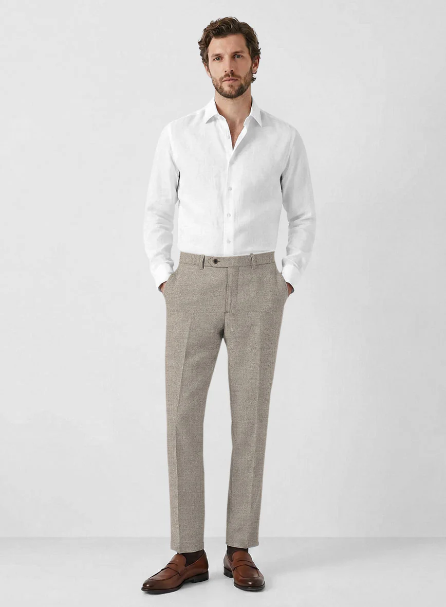Solbiati Light Brown Herringbone Linen Suit - Image 7