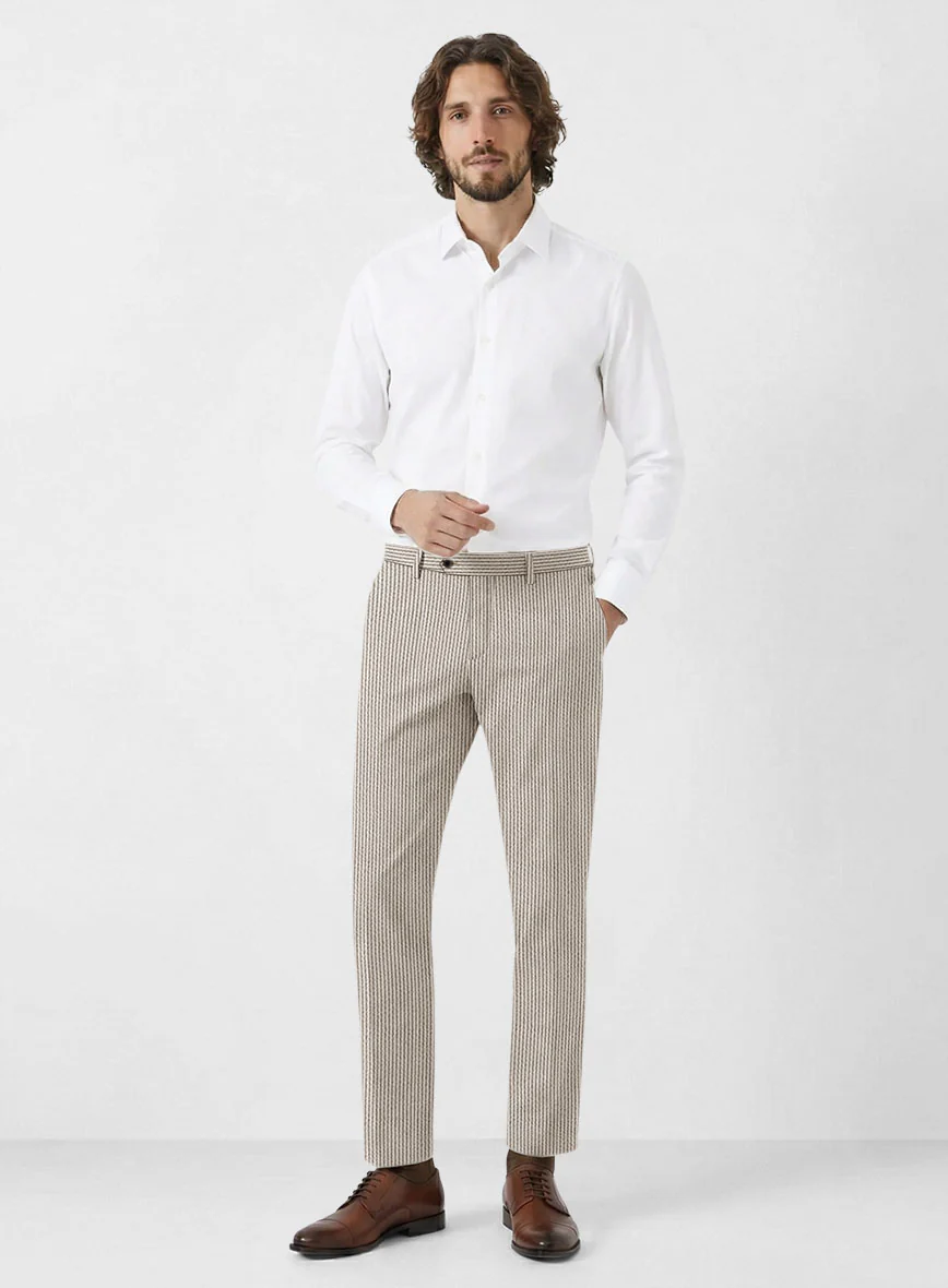 Solbiati Light Brown Seersucker Suit - Image 7