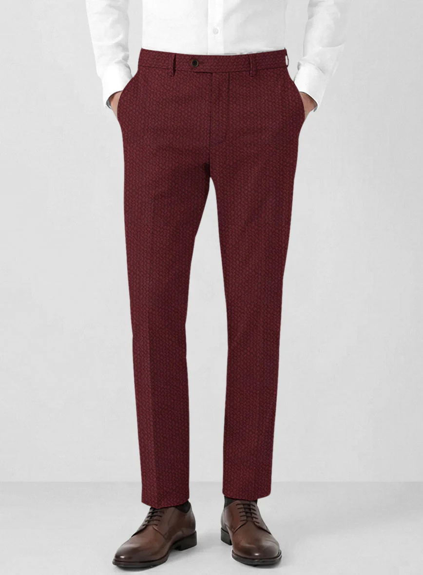 Solbiati Maroon Seersucker Pants