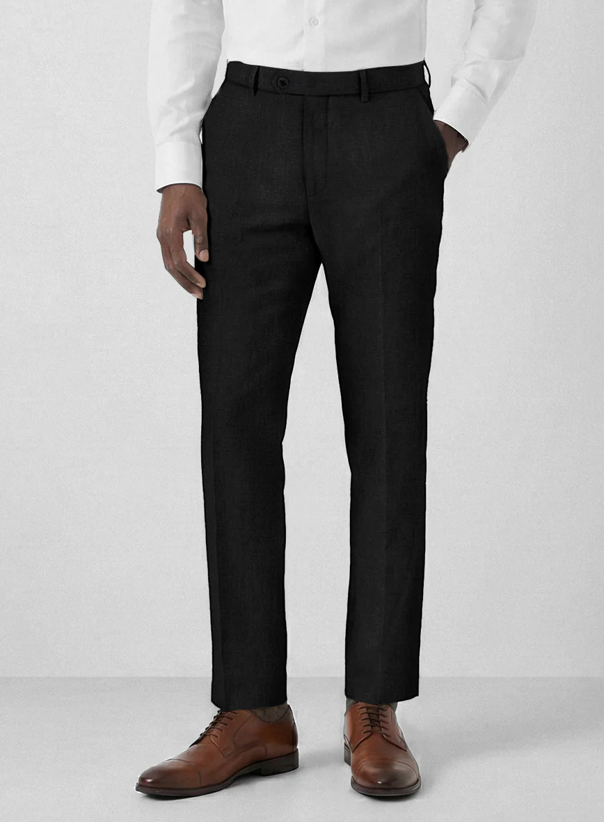 Solbiati Pericle Black Linen Pants