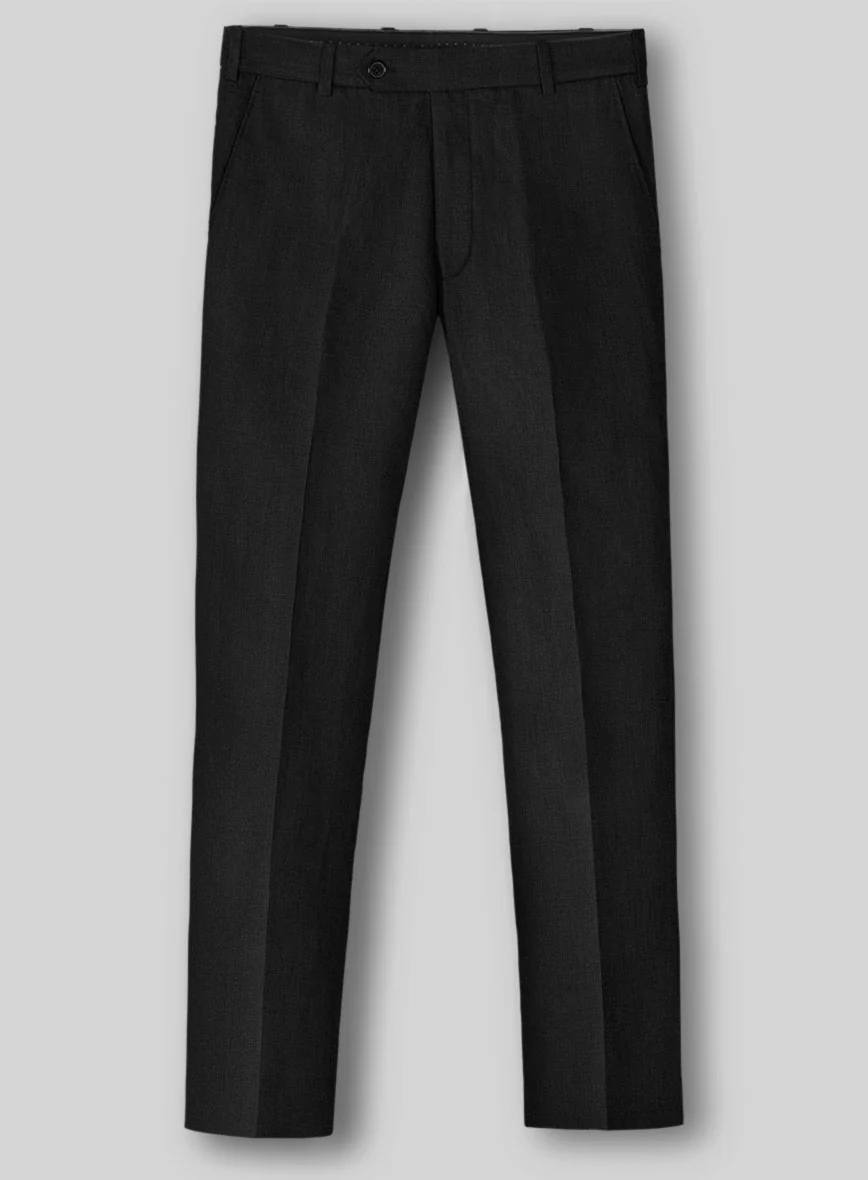 Solbiati Pericle Black Linen Pants - Image 2