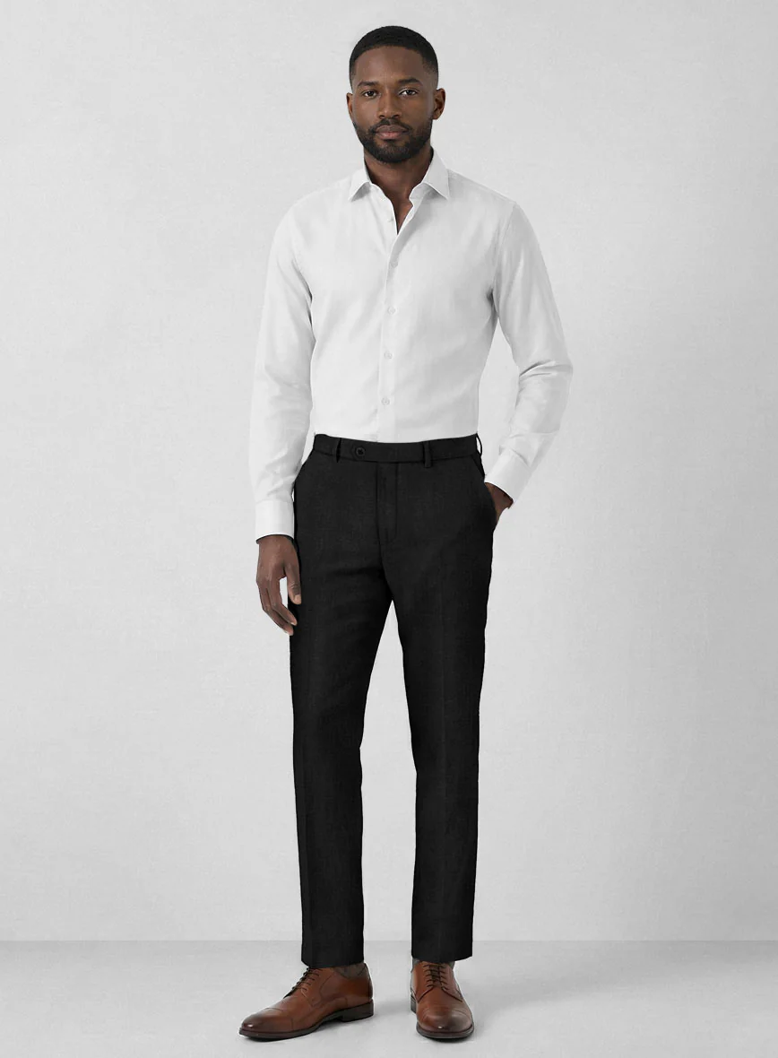 Solbiati Pericle Black Linen Pants - Image 3