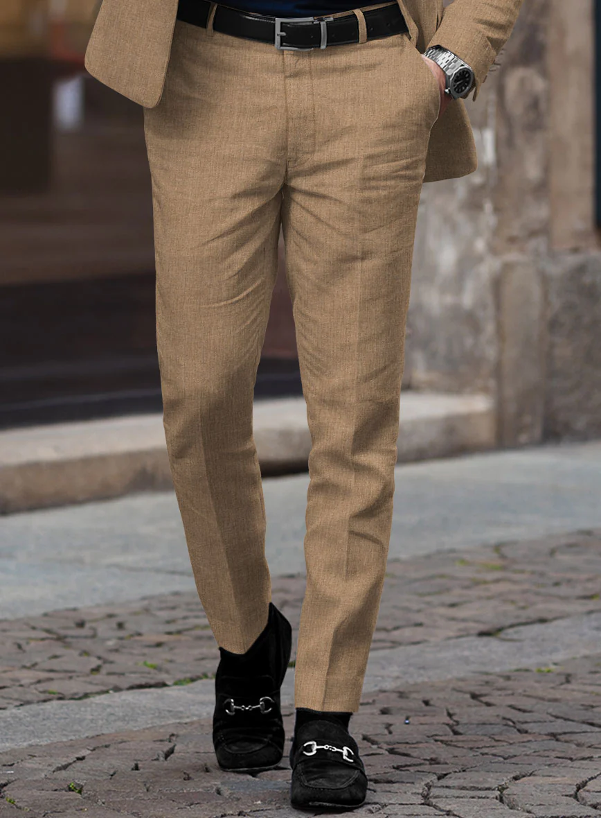 Solbiati Pericle Camel Brown Linen Suit - Image 5