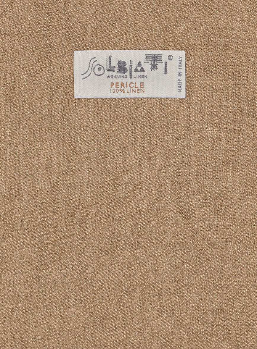 Solbiati Pericle Camel Brown Linen Suit - Image 7