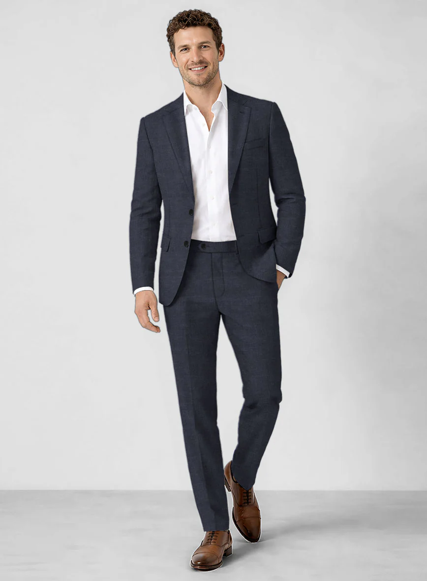Solbiati Pericle Dark Blue Linen Suit