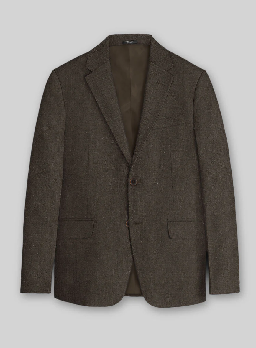 Solbiati Pericle Dark Brown Linen Jacket