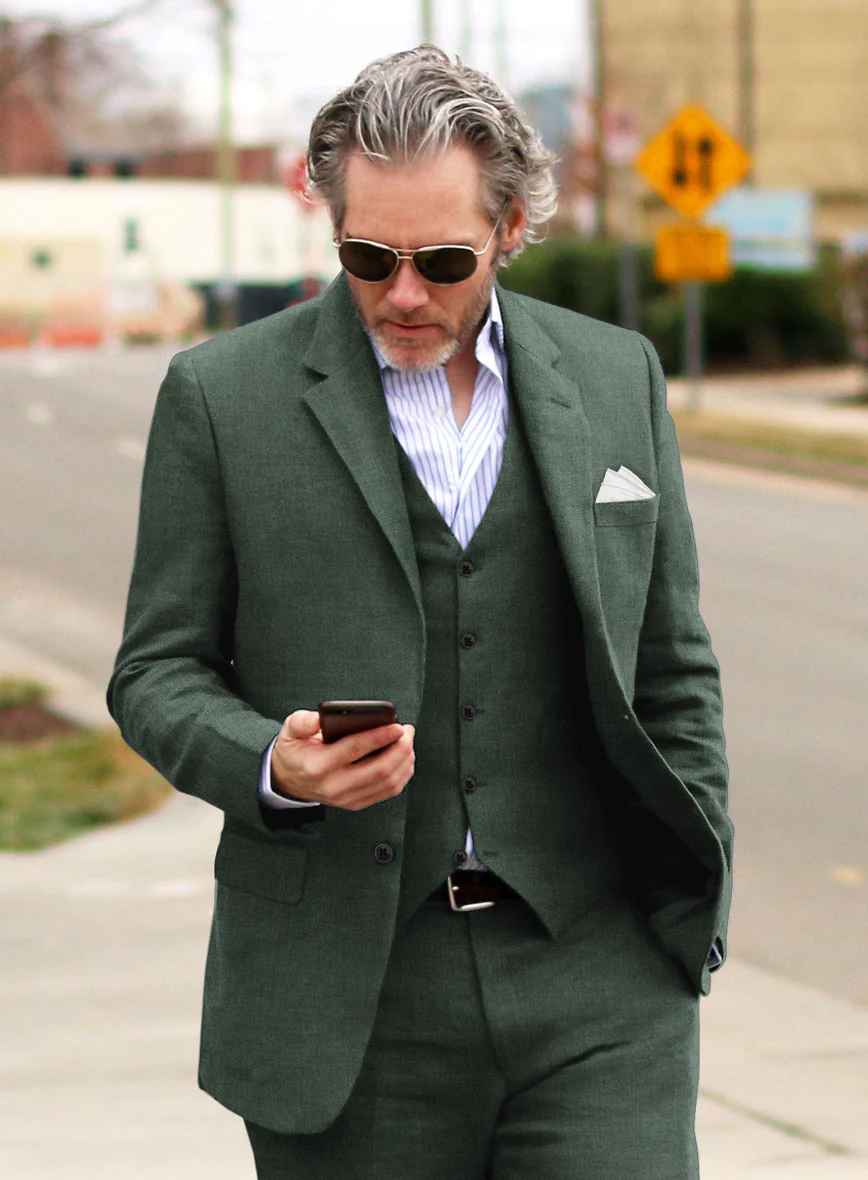 Solbiati Pericle Green Linen Jacket - Image 2