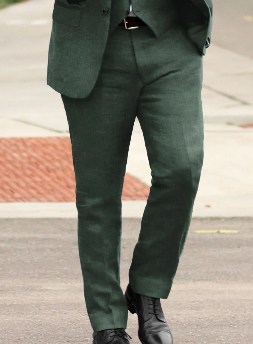Solbiati Pericle Green Linen Pants - Image 2