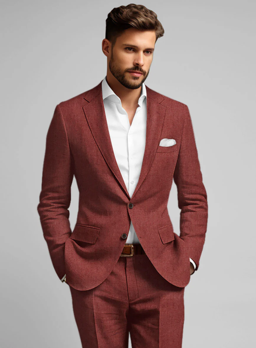 Solbiati Pericle Rust Linen Suit - Image 5
