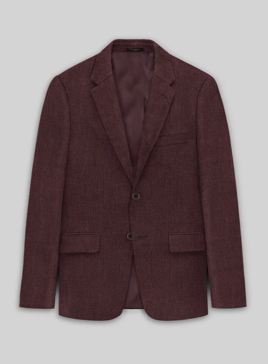 Solbiati Pericle Wine Linen Jacket