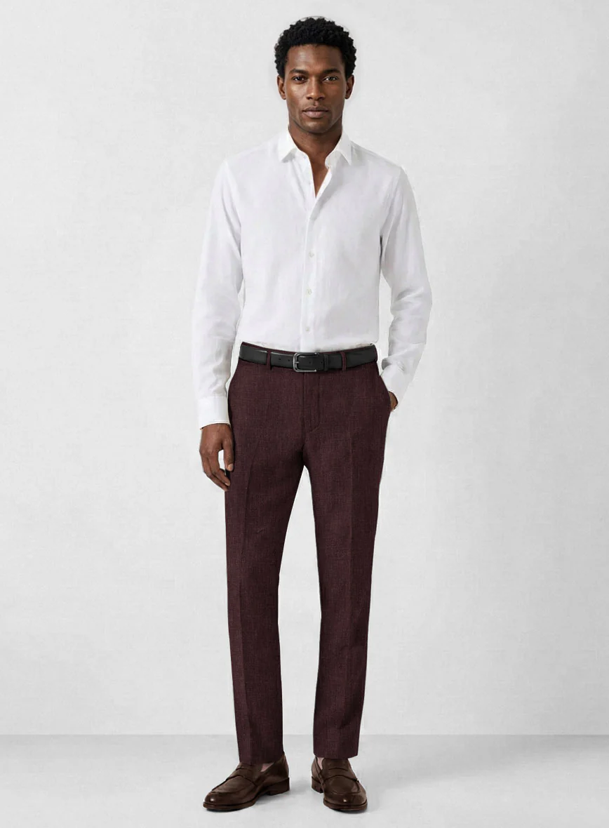 Solbiati Pericle Wine Linen Suit - Image 7