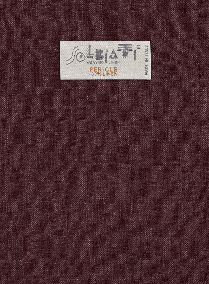 Solbiati Pericle Wine Linen Suit - Image 8
