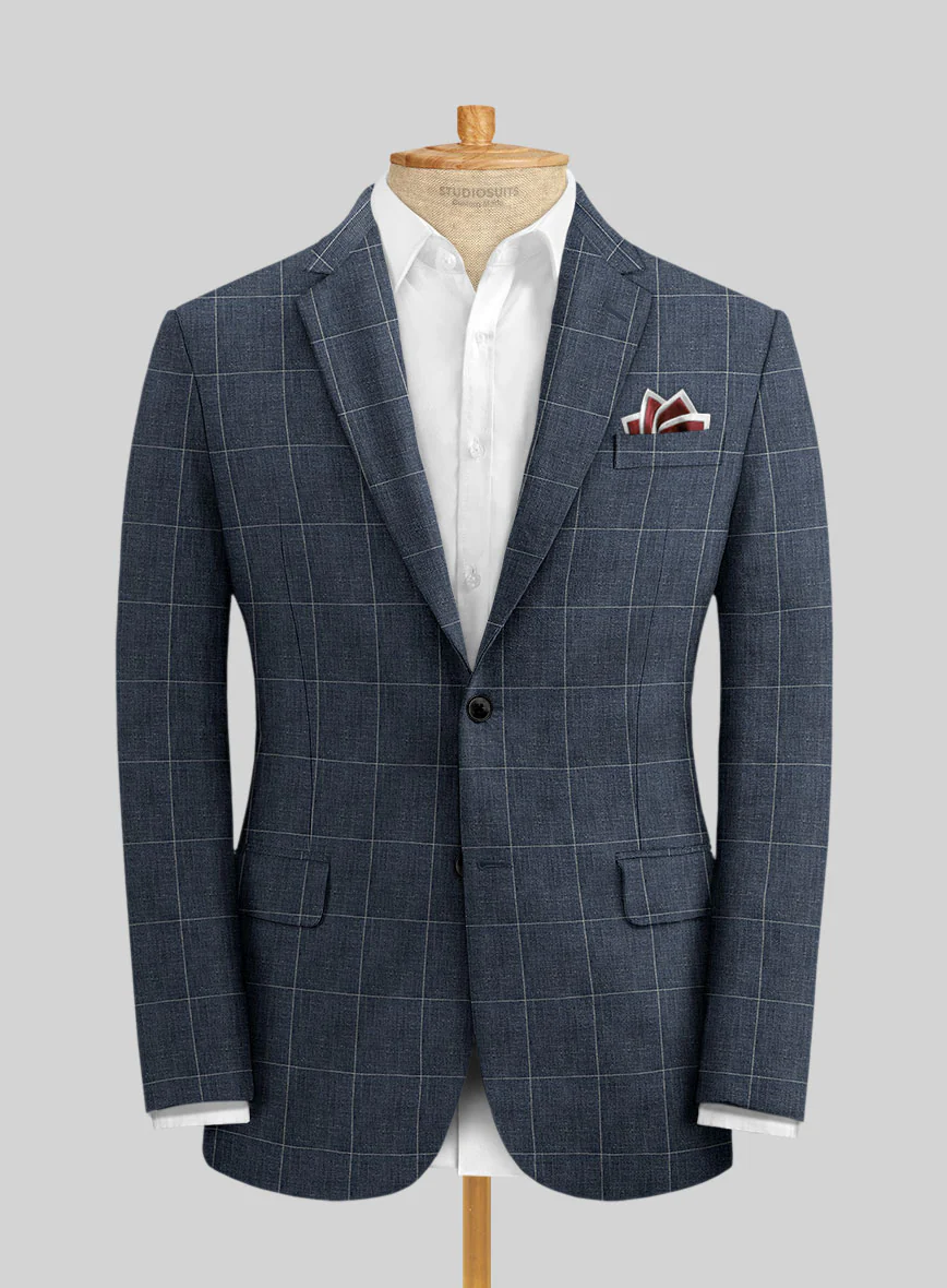 Solbiati Piazza Indigo Linen Jacket