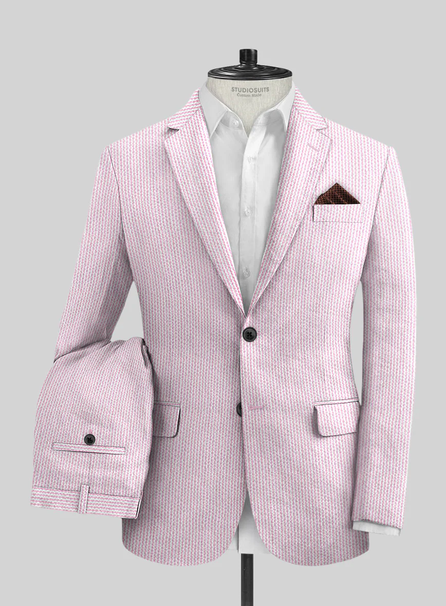 Solbiati Pink Seersucker Suit - Image 2
