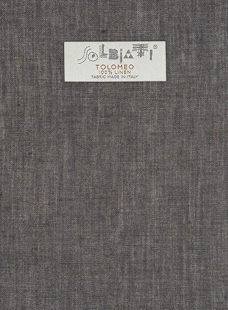 Solbiati Raw Brown Linen Jacket - Image 2