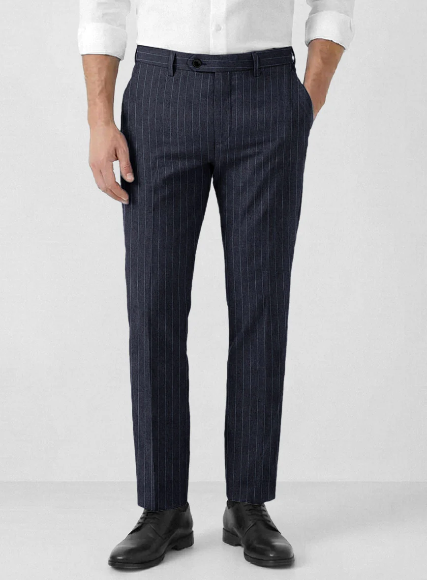 Solbiati Regal Blue Stripe Linen Pants