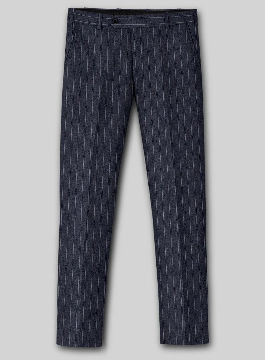 Solbiati Regal Blue Stripe Linen Pants - Image 2