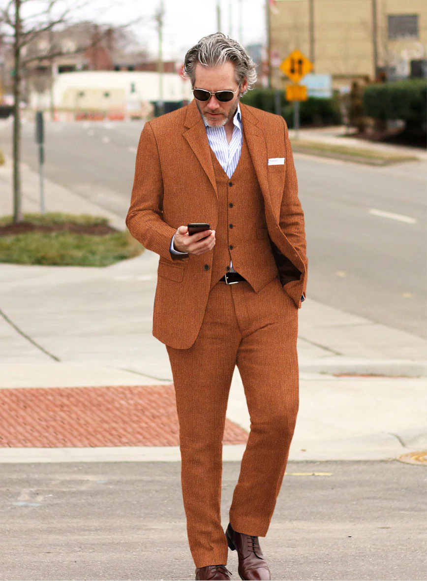 Solbiati Rust Linen Suit - Image 2