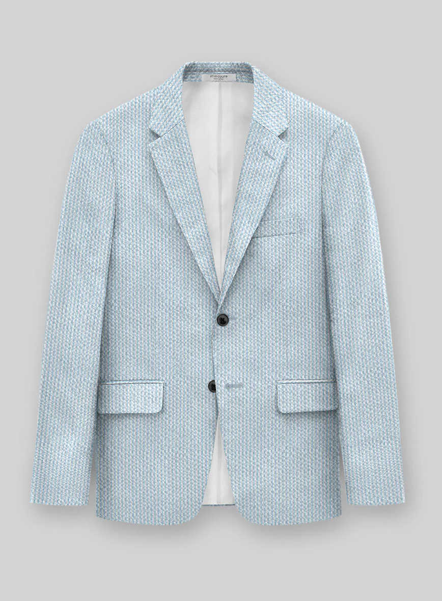 Solbiati Sky Blue Seersucker Jacket - Image 2