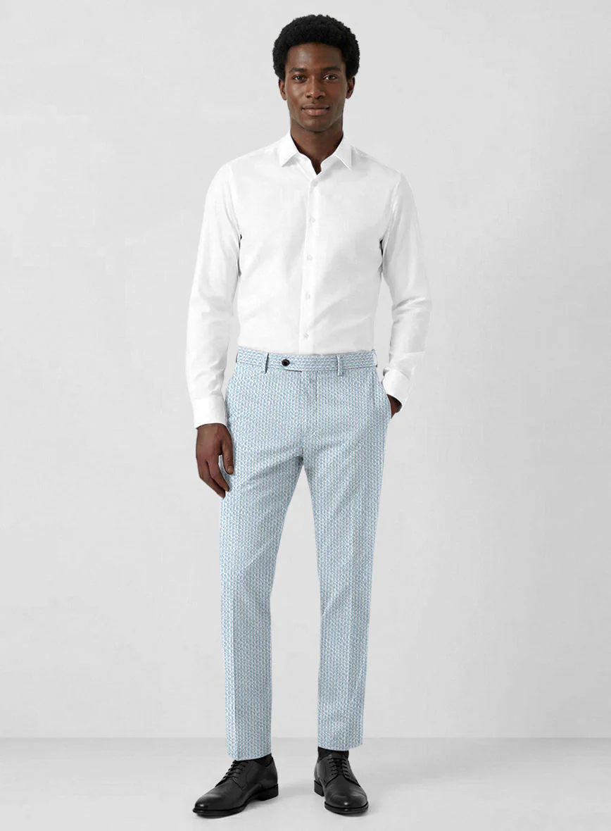 Solbiati Sky Blue Seersucker Pants - Image 3