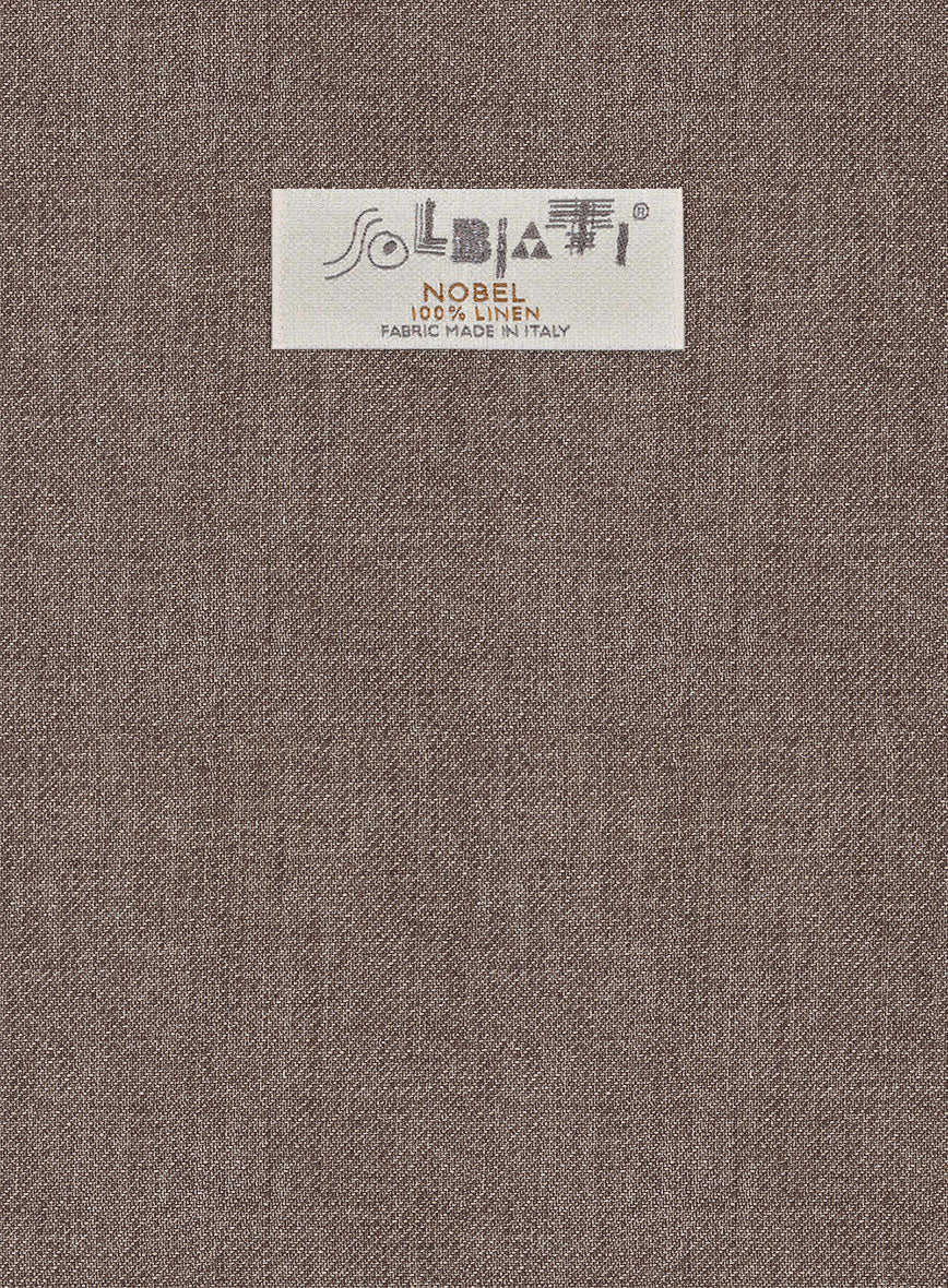 Solbiati Twill Stone Brown Linen Jacket - Image 2