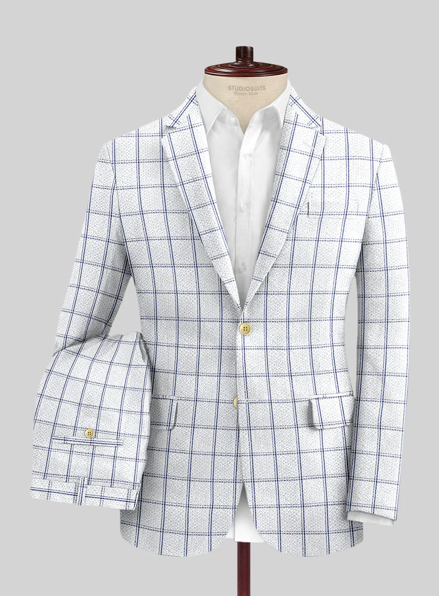Solbiati White Checks Seersucker Suit - Image 2