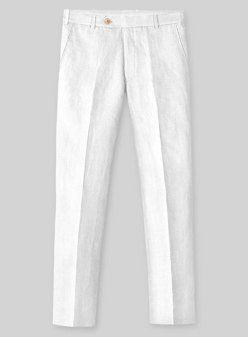 Solbiati White Linen Pants - Image 2