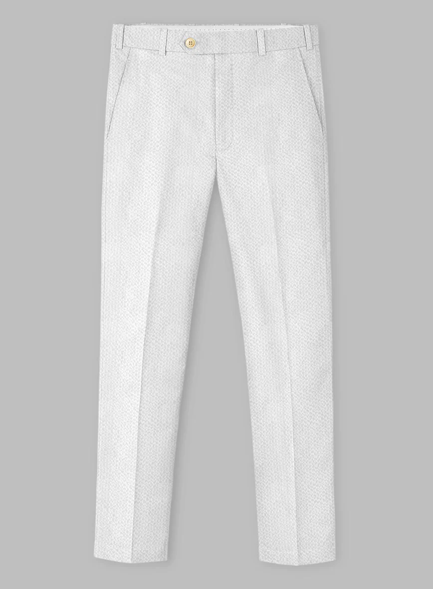Solbiati White Seersucker Pants - Image 2