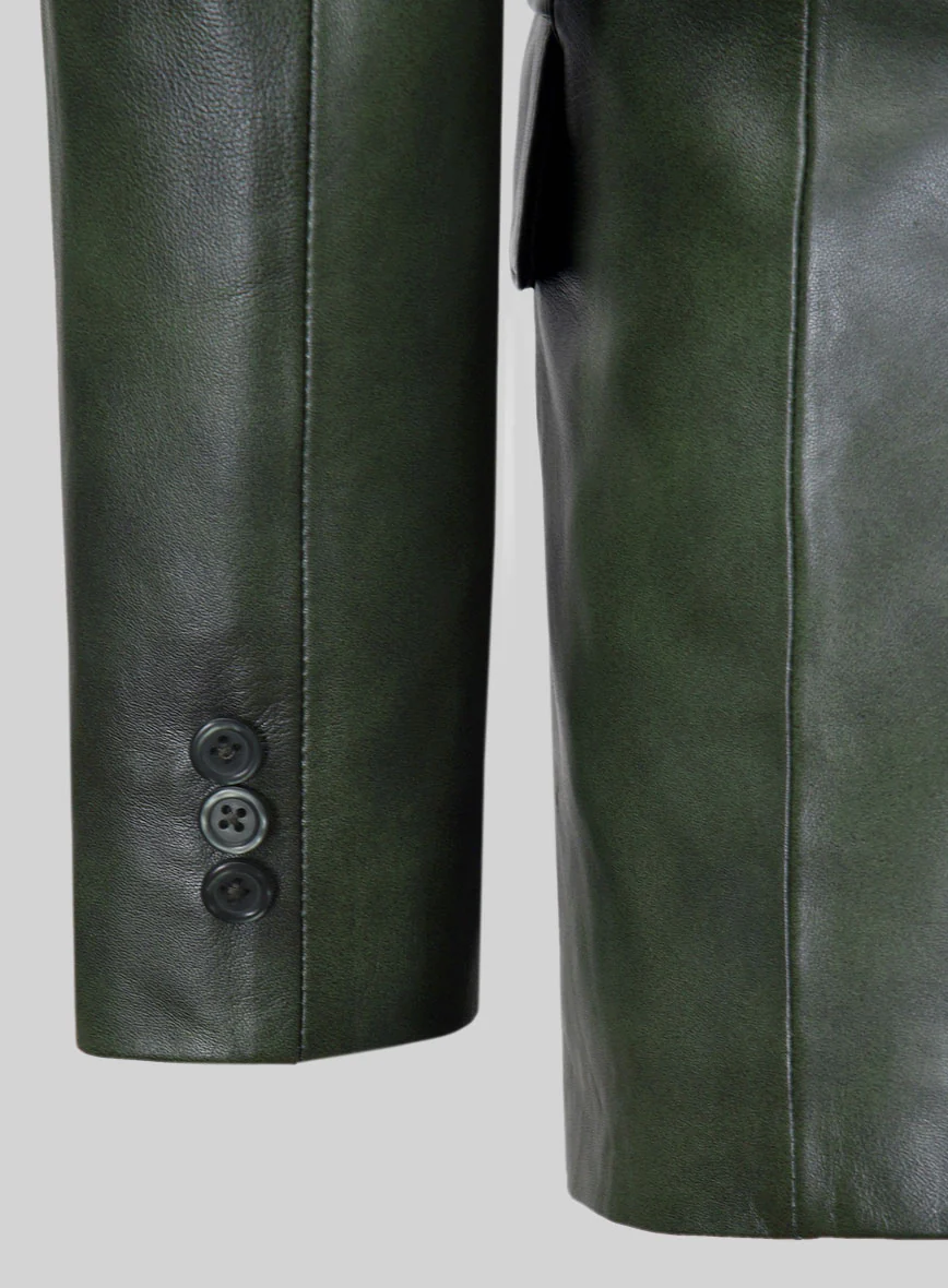 Spanish Green Leather Blazer - Image 6