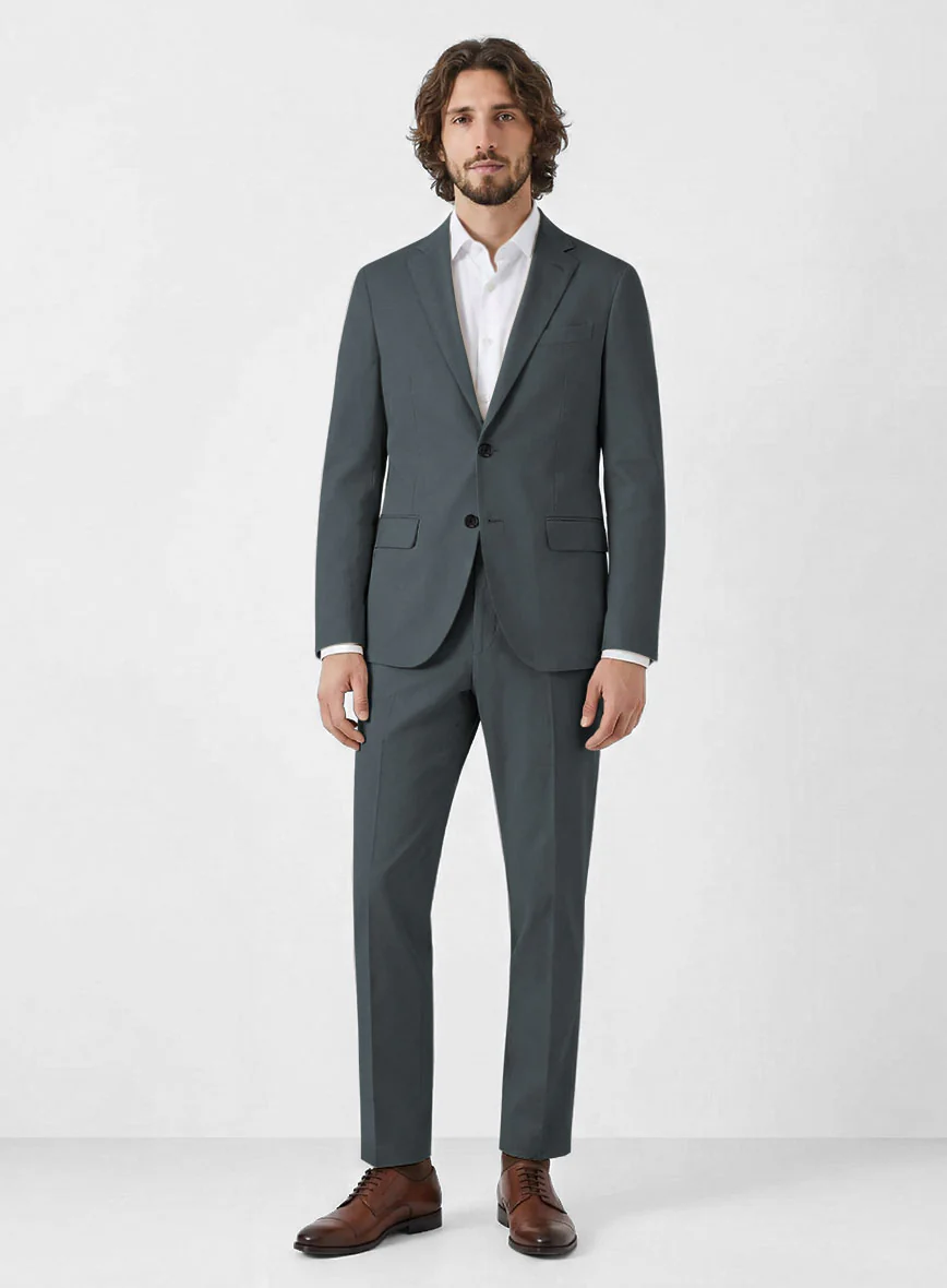 Steel Blue Stretch Chino Suit