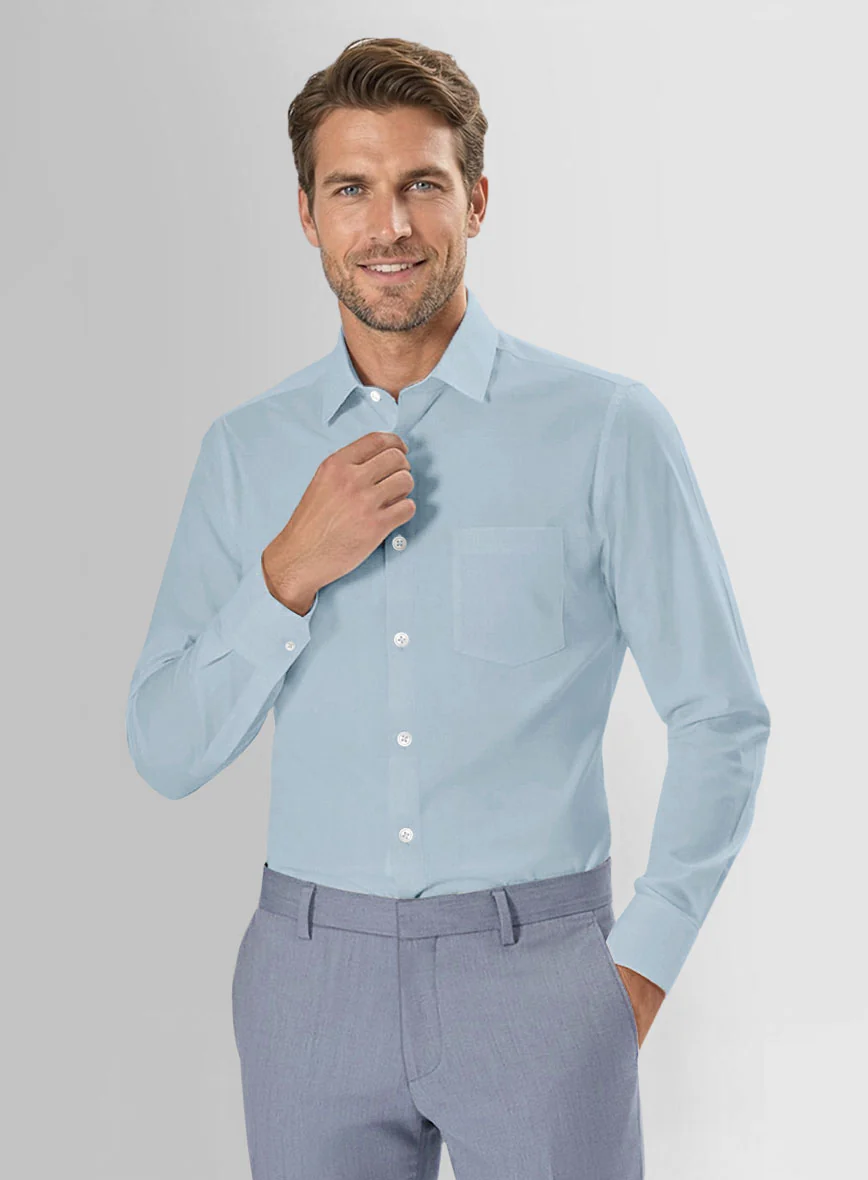 Storm Blue Cotton Shirt