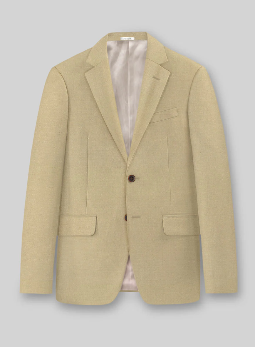 Stretch Beige Wool Jacket
