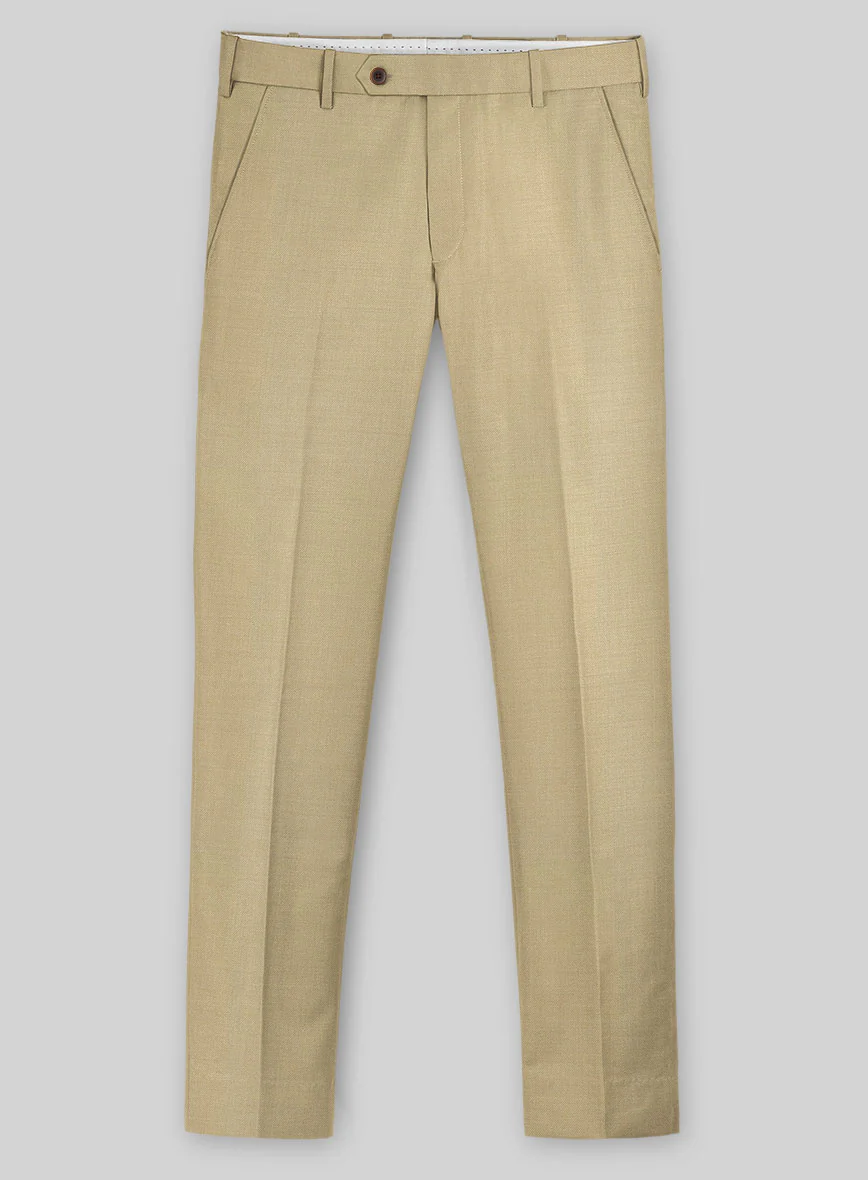 Stretch Beige Wool Pants - Image 2