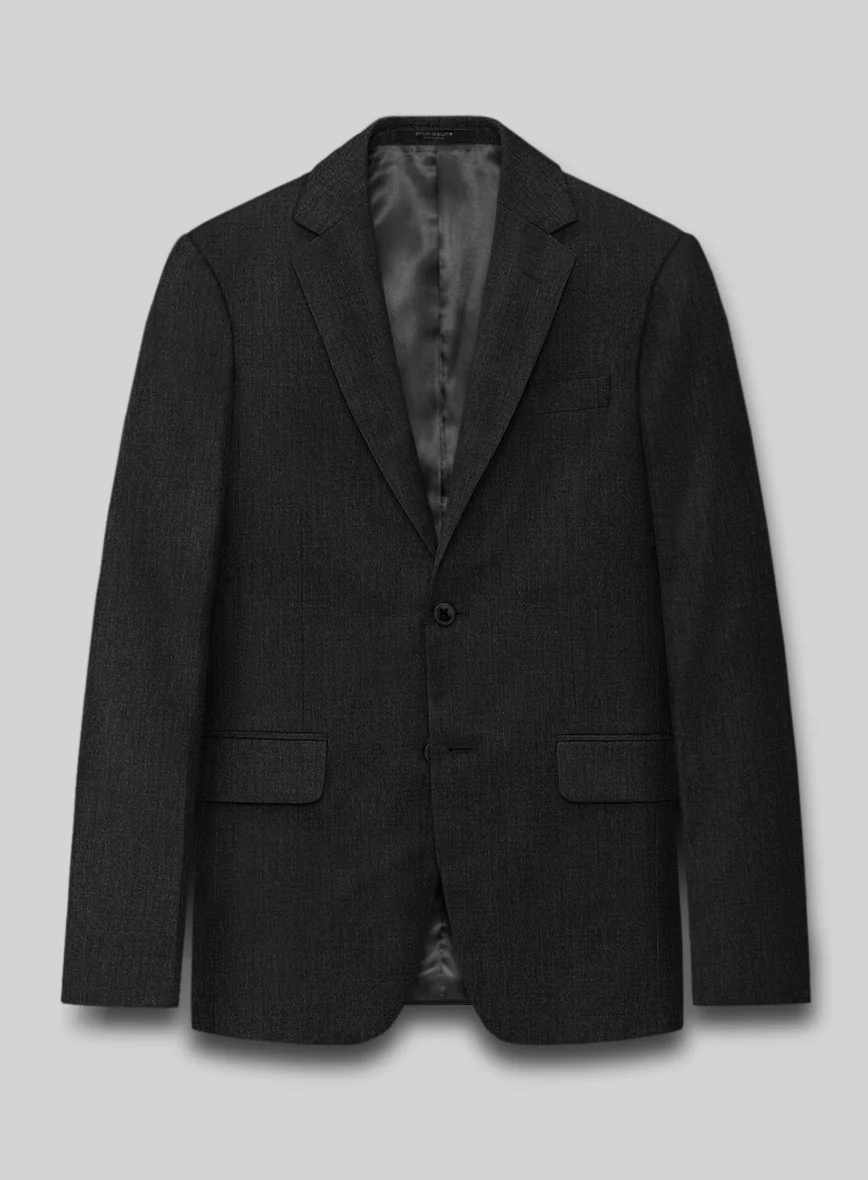 Stretch Charcoal Wool Suit - Image 3