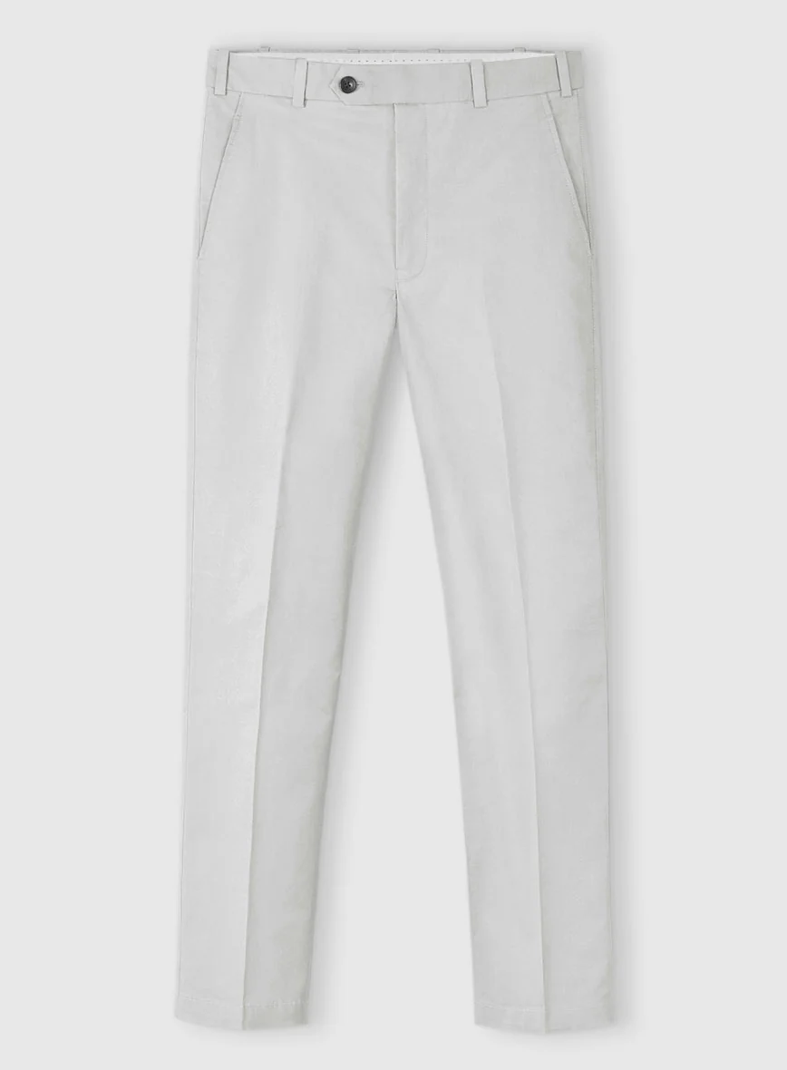 Stretch Summer Light Gray Chino Suit - Image 5