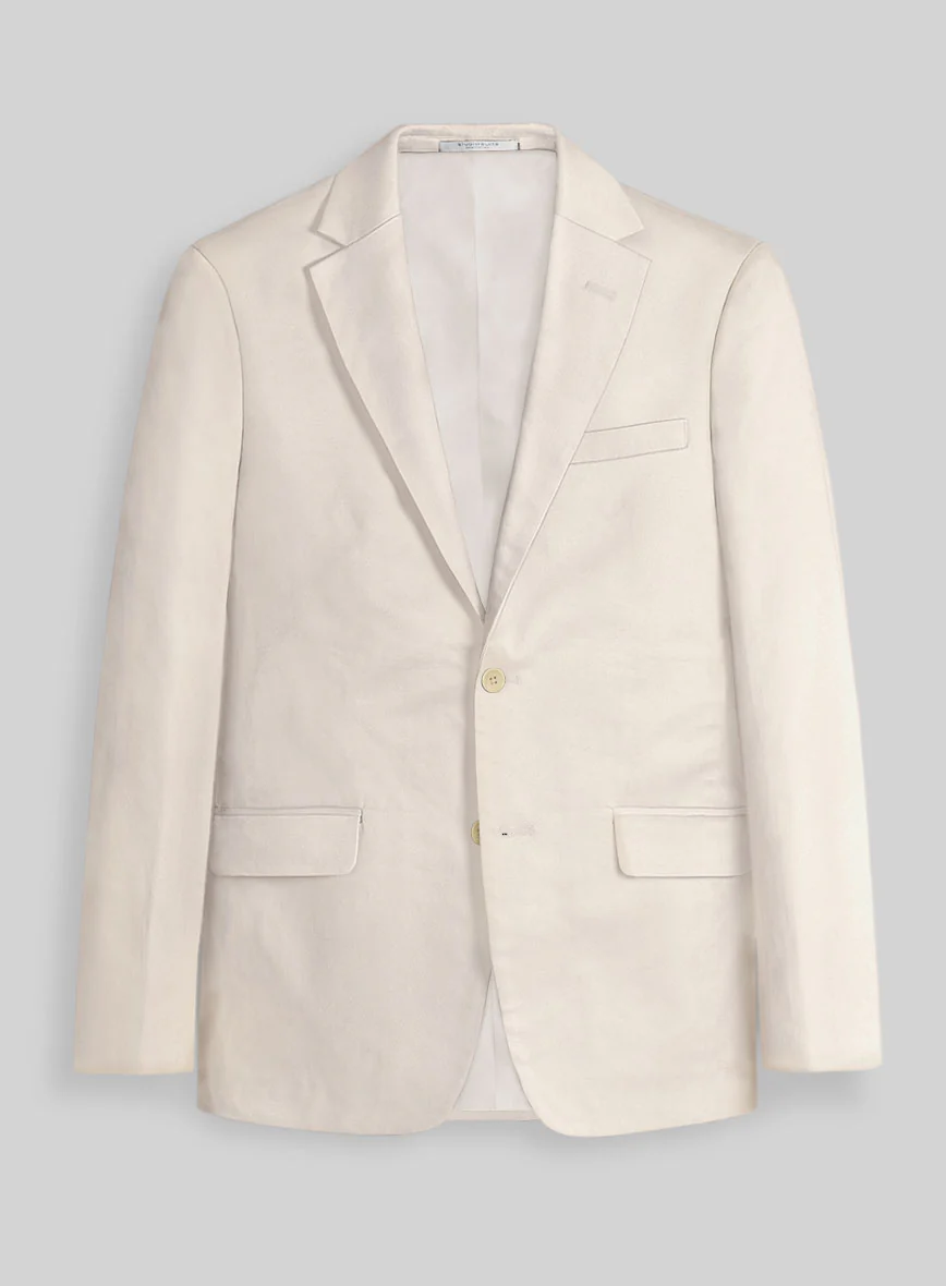 Stretch Summer Beige Chino Suit - Image 3