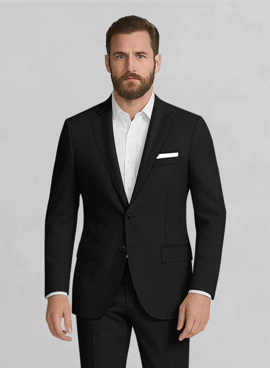 Stretch Summer Black Chino Suit - Image 4