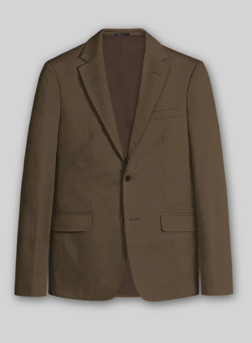 Stretch Summer Brown Chino Suit - Image 5
