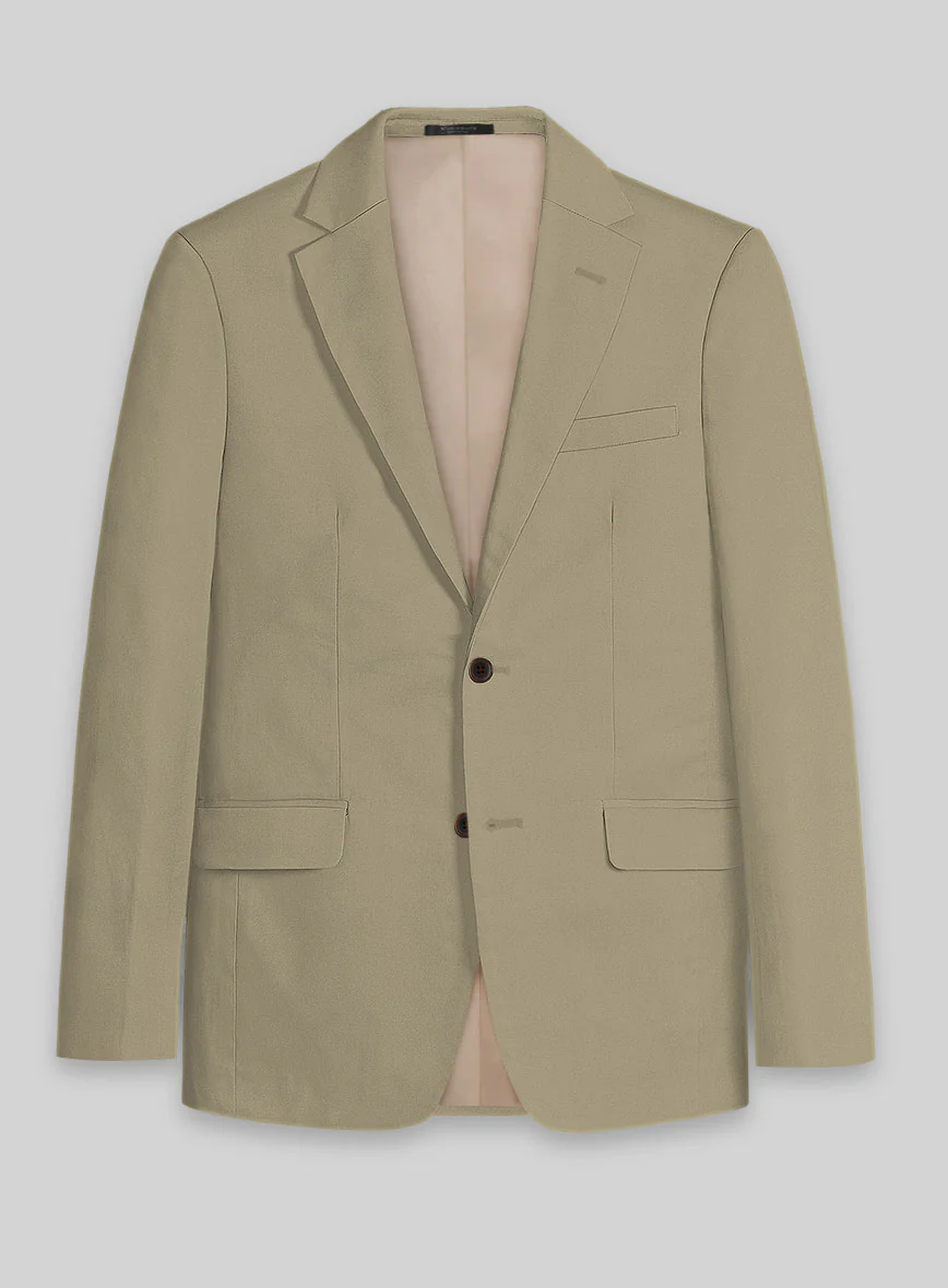 Stretch Summer Khaki Chino Suit - Image 3