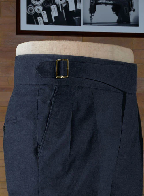 Stretch Summer Royal Blue Chino Gurkha Trousers - Image 4