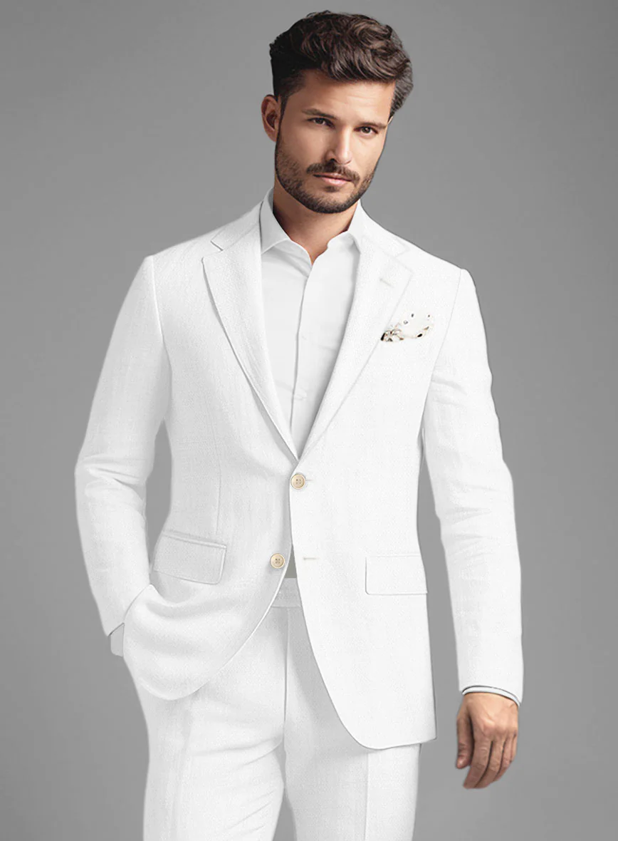 Stylbiella Natural White Linen Jacket - Image 2