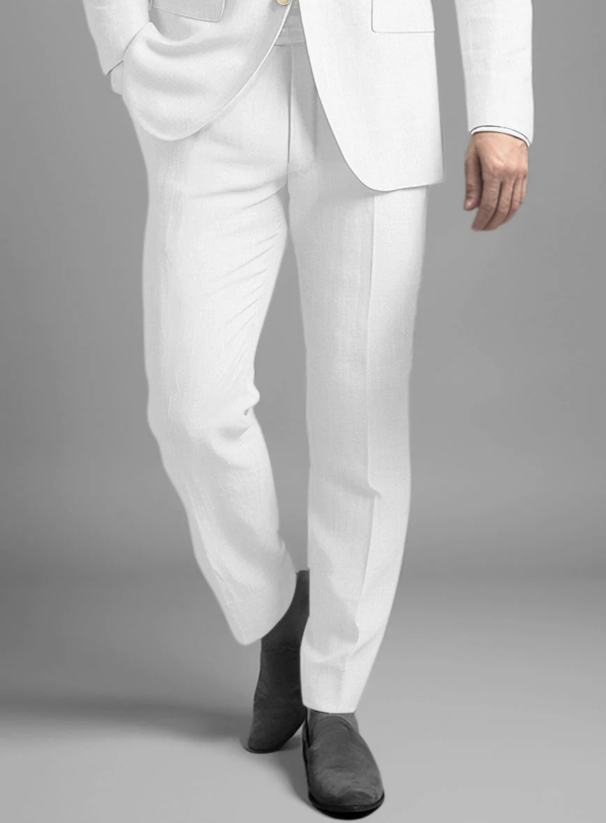 Stylbiella Natural White Linen Pants - Image 2