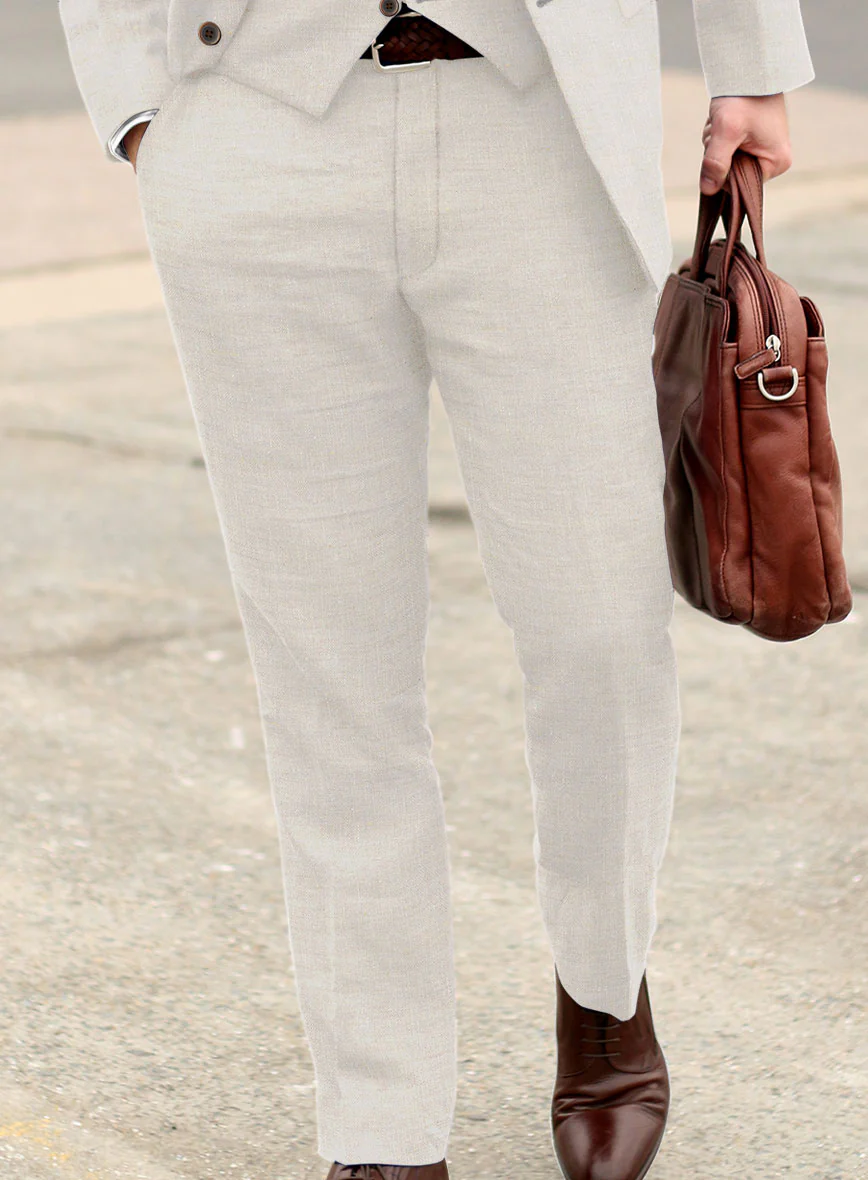 Stylbiella Spring Beige Linen Pants - Image 2